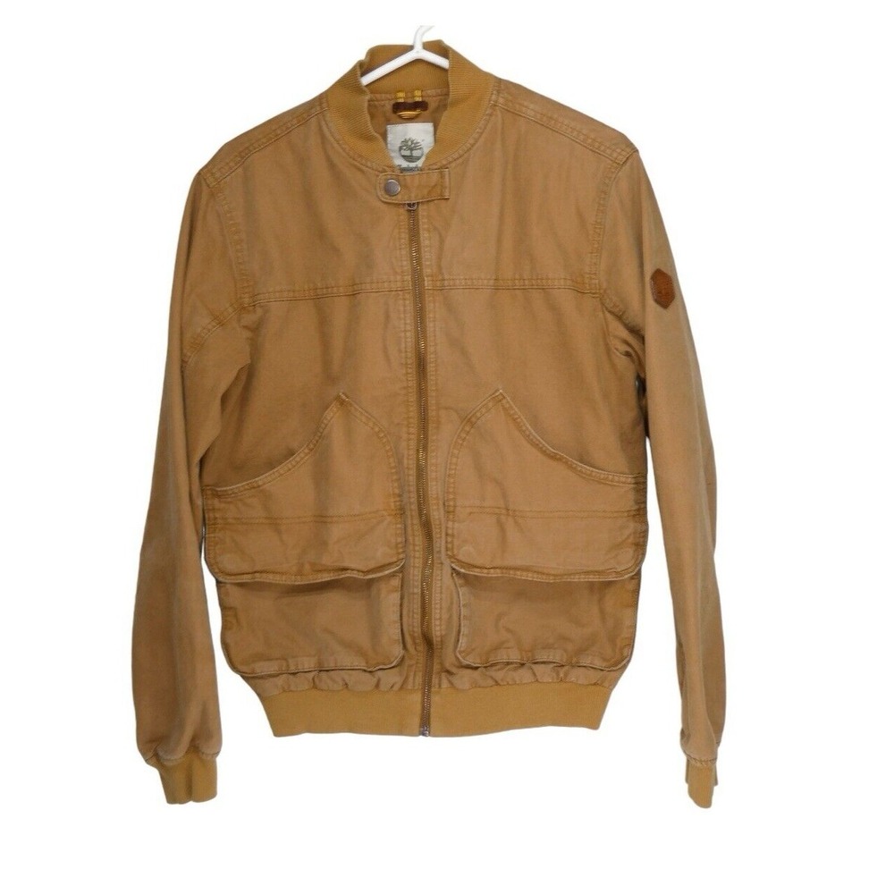 Timberland Bomber Jacket Men Size S Brown Utility Gorpcore Outdoor Workwear